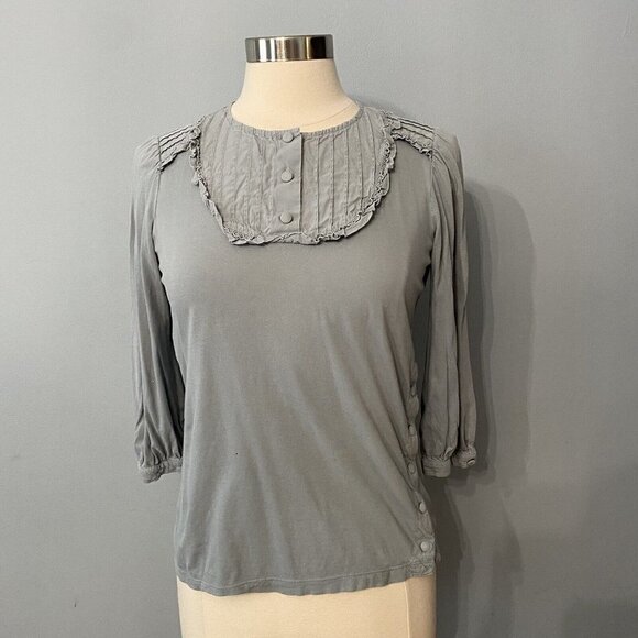 Chloe Blue Top Pintuck Lace Victorian Size 6 - Picture 2 of 9